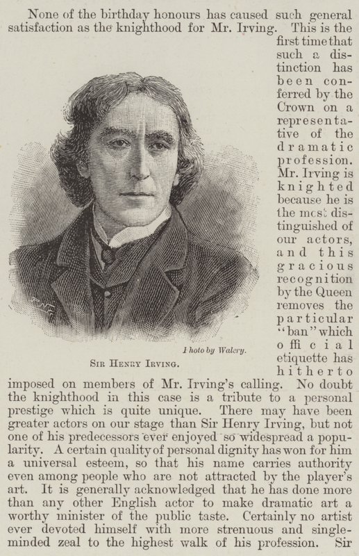 Sir Henry Irving (gravure) door English School