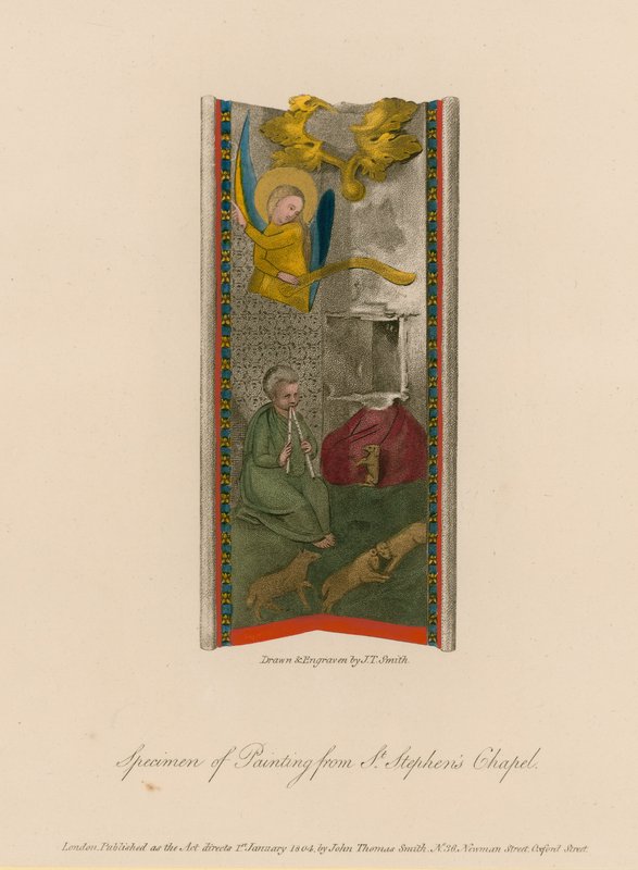 Voorbeelden van schilderijen uit de St. Stephens Kapel door English School