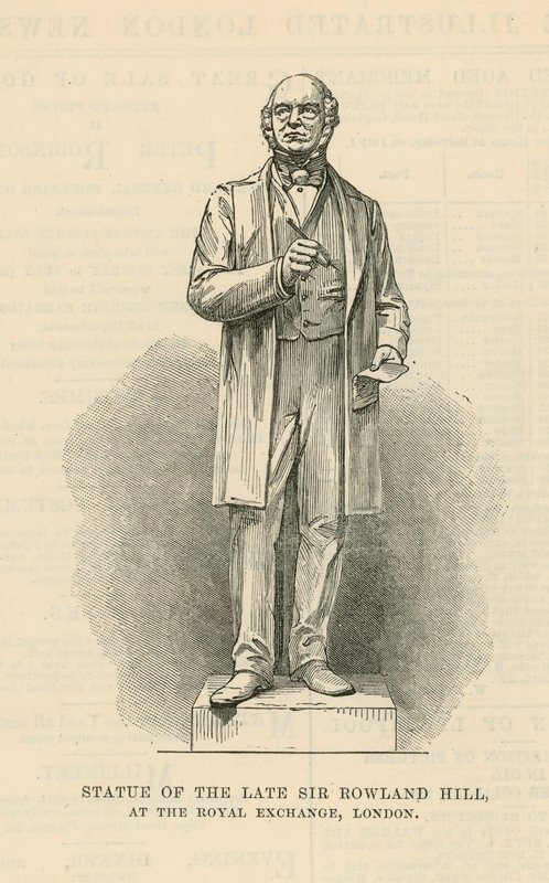 Standbeeld van wijlen Sir Rowland Hill door English School