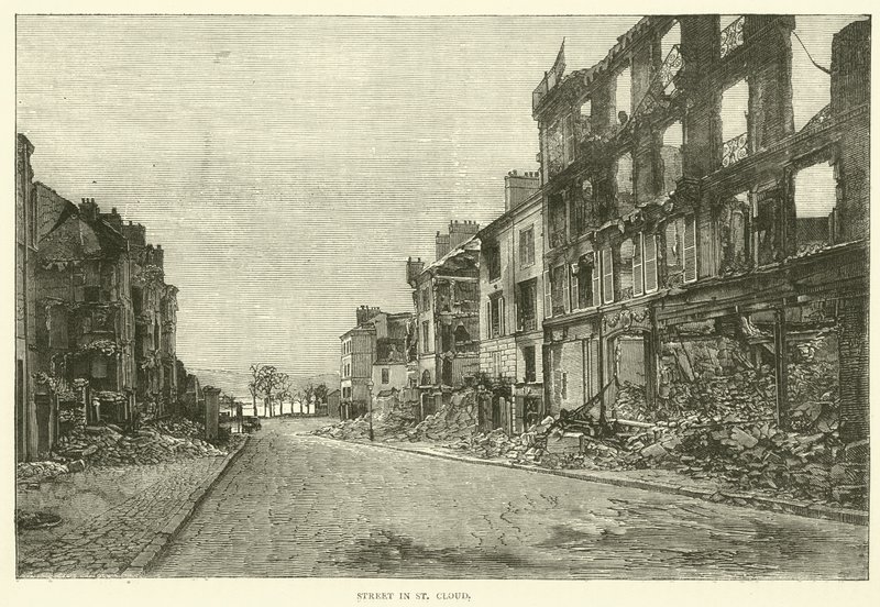 Straat in St Cloud, november 1870 door English School