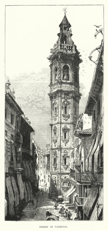 Straat in Valencia door English School