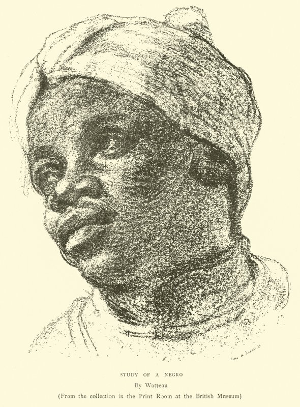 Studie van een neger (gravure) door English School