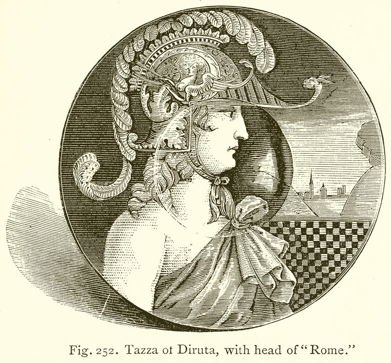 Tazza van Diruta, met hoofd van Rome door English School