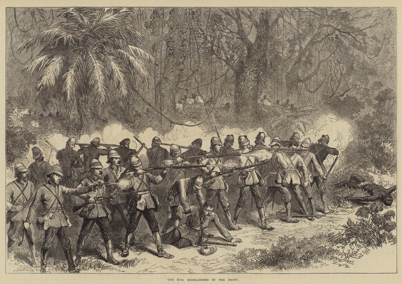 De 42e Highlanders aan het front door English School