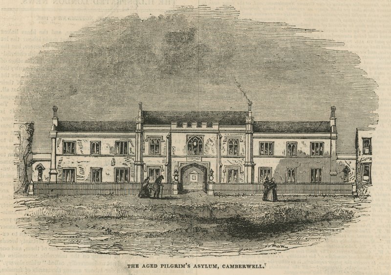 Het Aged Pilgrims Asylum in Camberwell door English School
