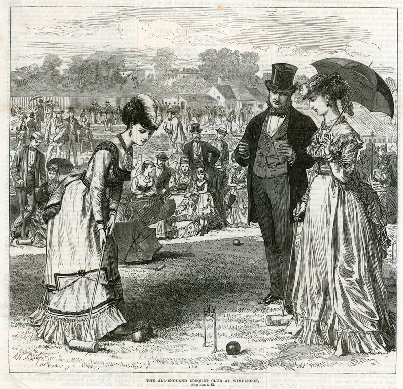 De All-England Croquet Club in Wimbledon door English School