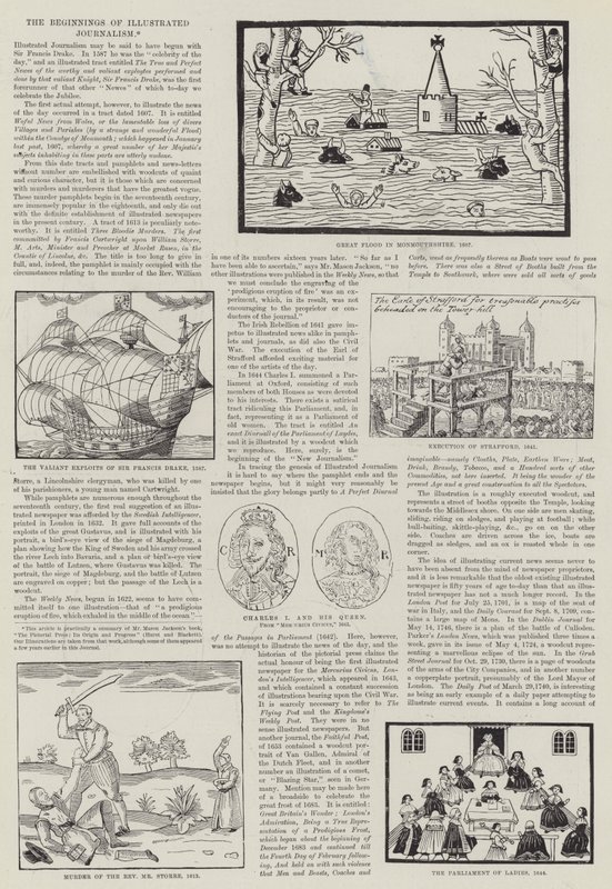 Het begin van geïllustreerde journalistiek (gravure) door English School