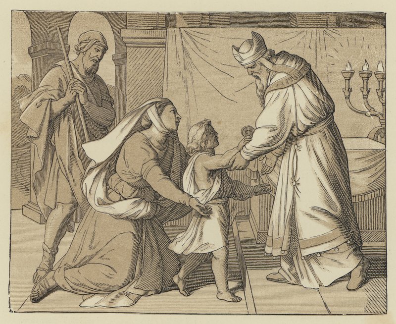 De roeping van Samuel (gravure) door English School