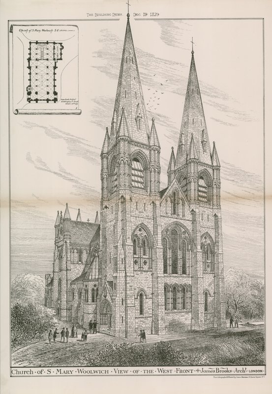 De kerk van St. Mary in Woolwich door English School