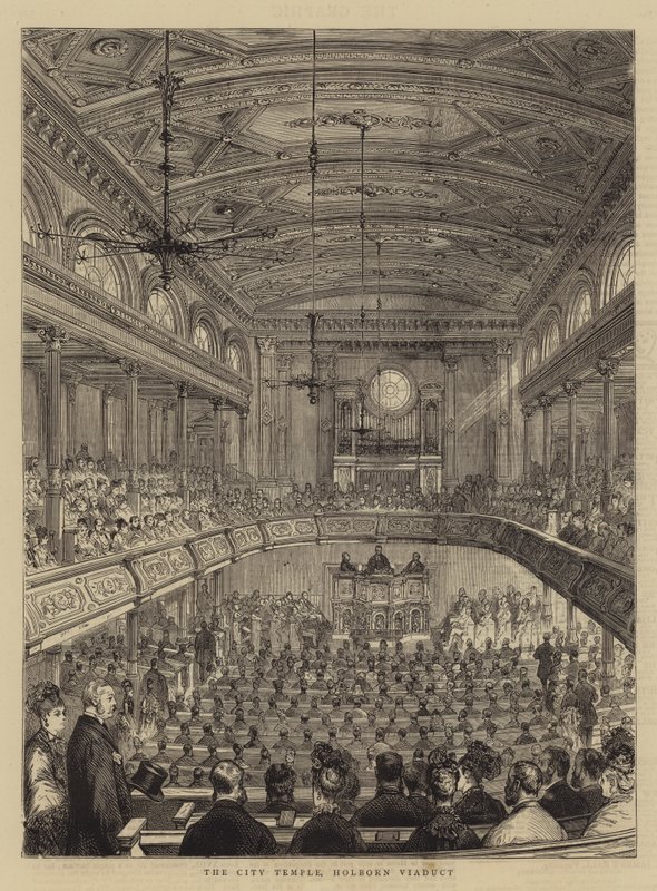 De Stadstempel, Holborn Viaduct (gravure) door English School