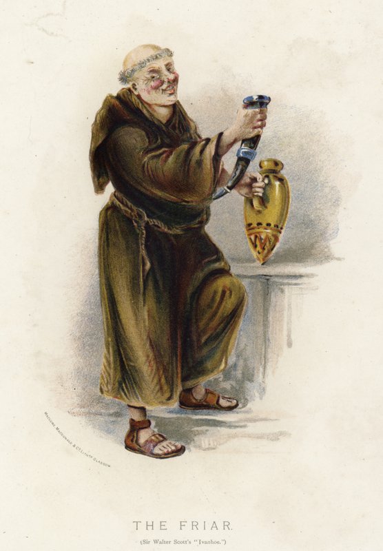 De monnik, uit Walter Scotts Ivanhoe door English School