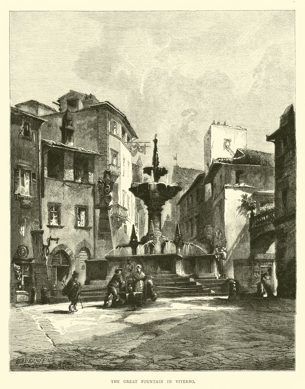 De Grote Fontein in Viterbo door English School