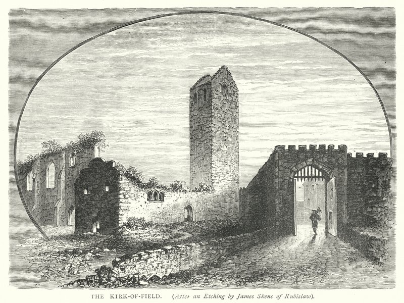 De Kirk-of-Field (gravure) door English School