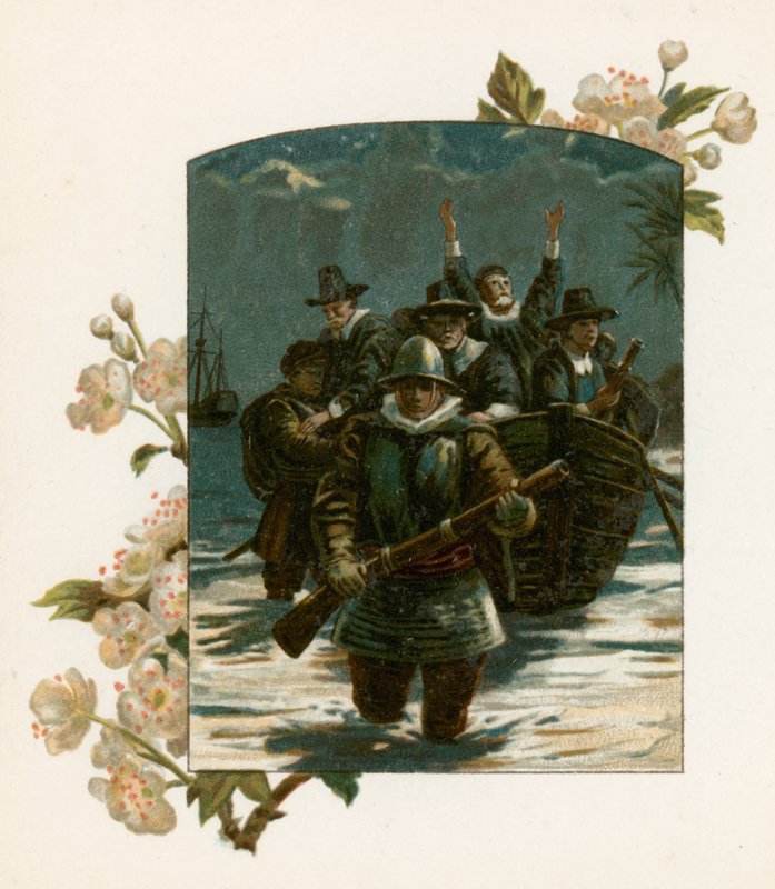 De landing van de Pilgrim Fathers door English School
