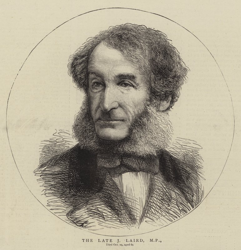 De overleden J Laird, MP (gravure) door English School