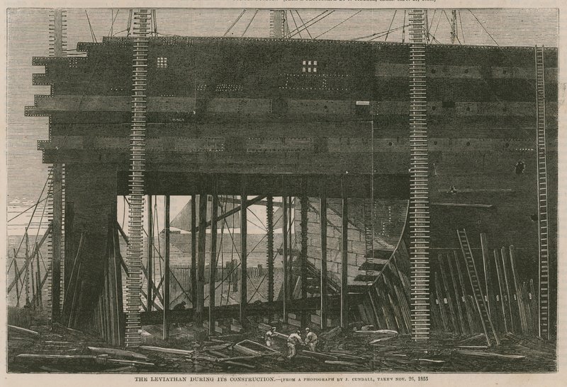 De Leviathan tijdens de bouw door English School
