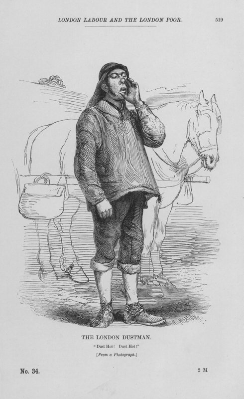 De Londense Vuilnisman (gravure) door English School