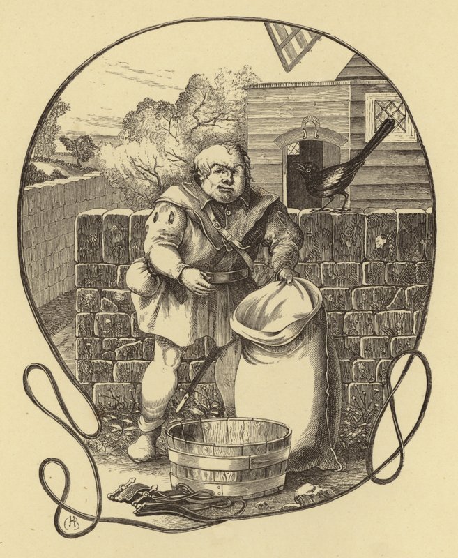 De molenaar van Trompington, Geoffrey Chaucer (gravure) door English School