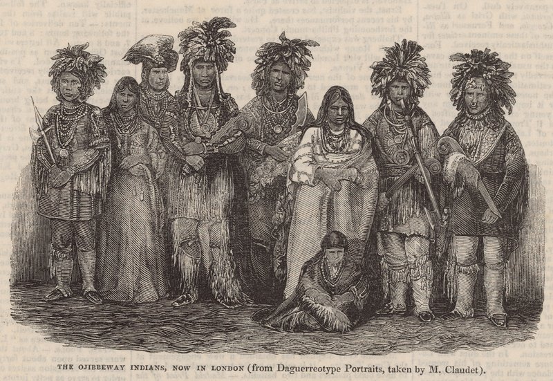 De Ojibbeway Indianen, nu in Londen door English School