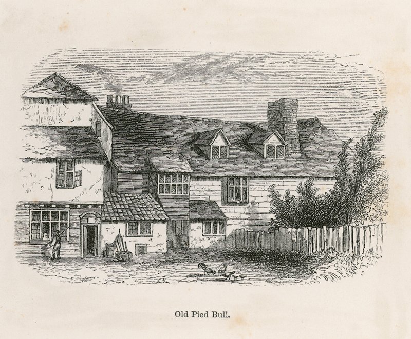The Old Pied Bull (achterkant) door English School