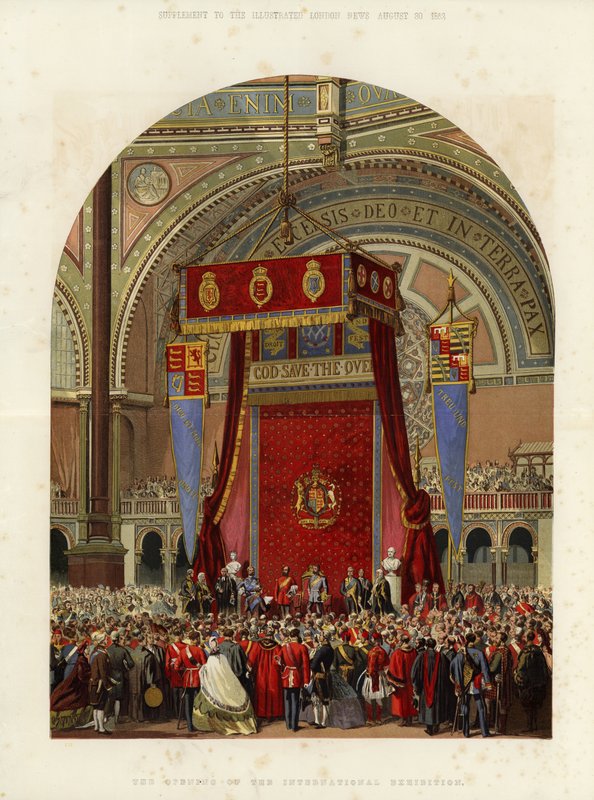 De opening van de Internationale Tentoonstelling, 1862 door English School