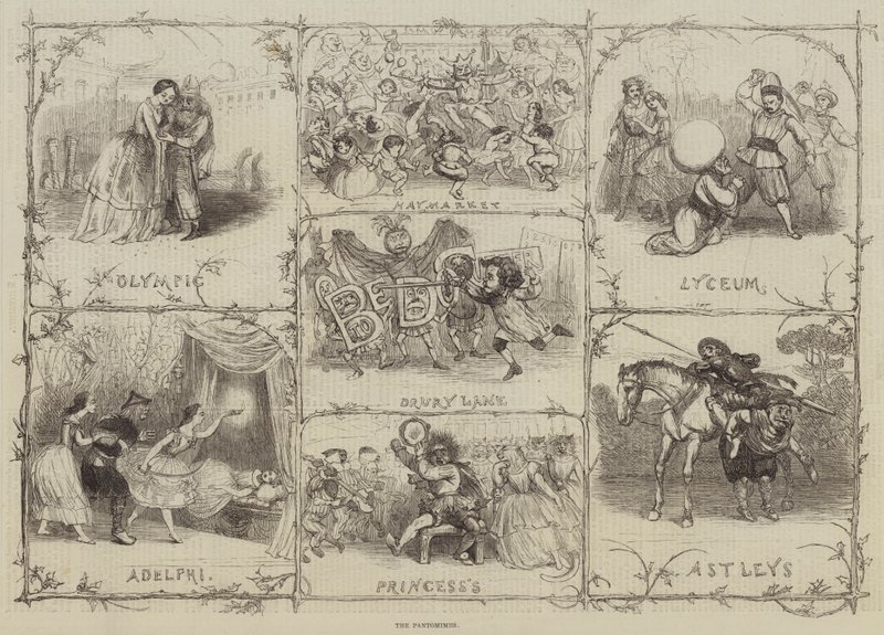 De pantomimes (gravure) door English School