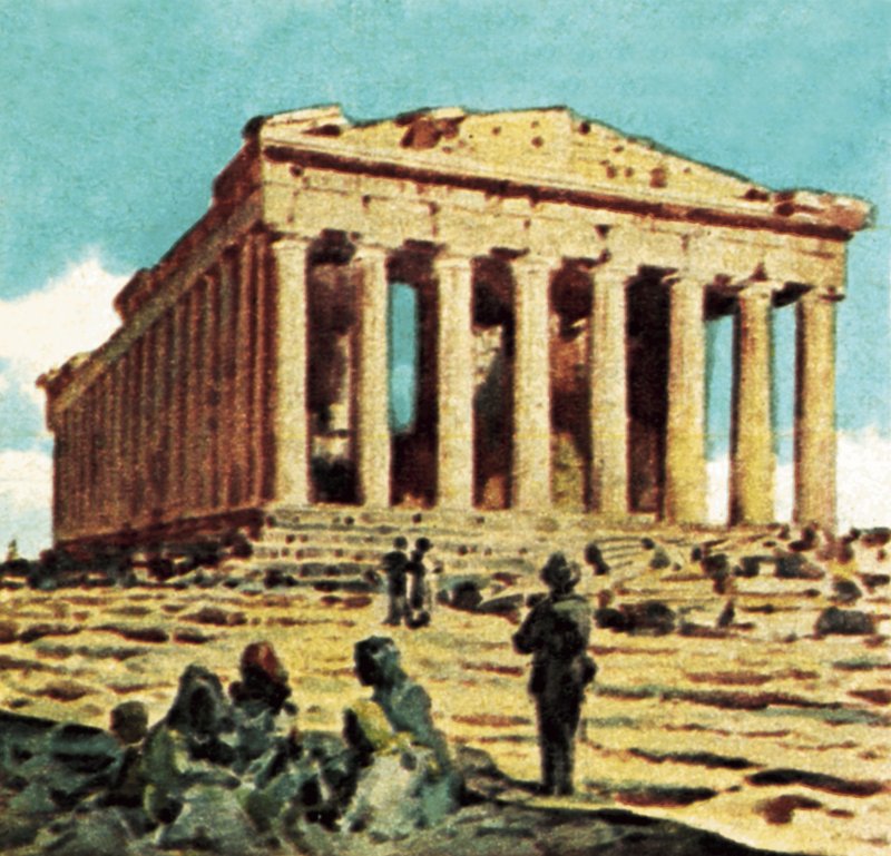 Het Parthenon in Athene door English School