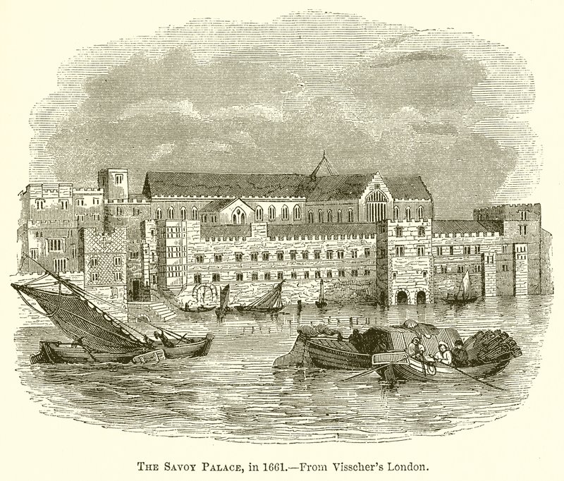 Het Savoy-paleis, in 1661 door English School