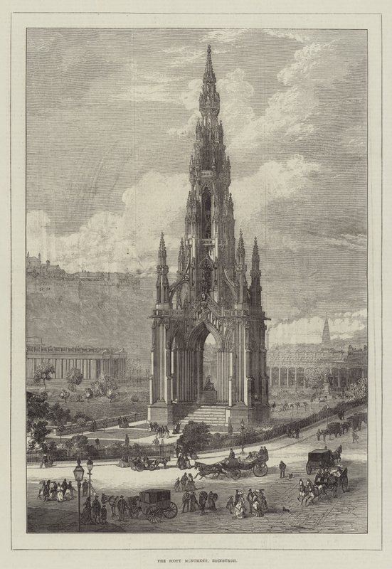 Het Scott Monument, Edinburgh door English School