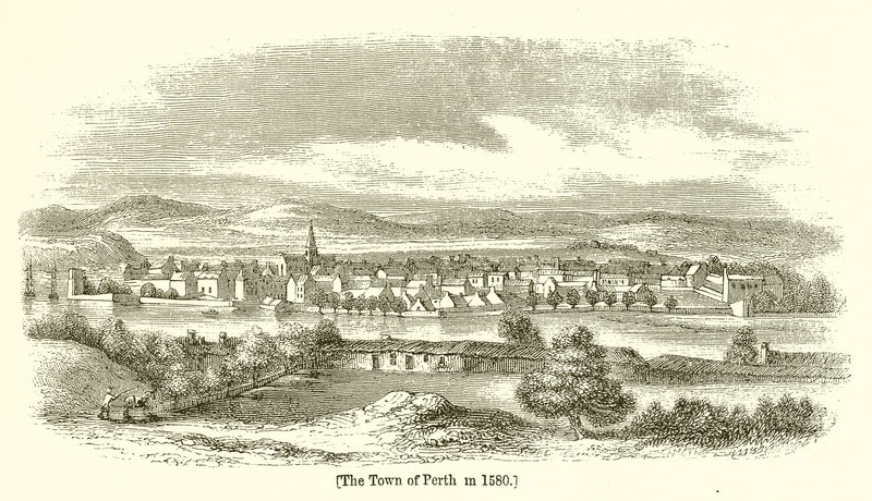 De stad Perth in 1580 door English School