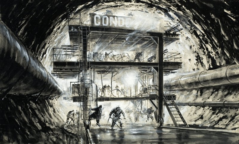 De tunnelbouwers van de Mont Blanc door English School