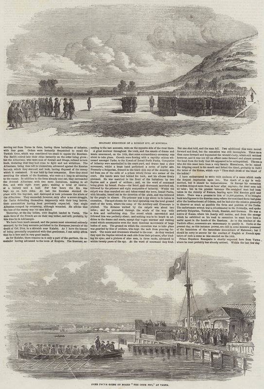 De Oorlog aan de Donau (gravure) door English School