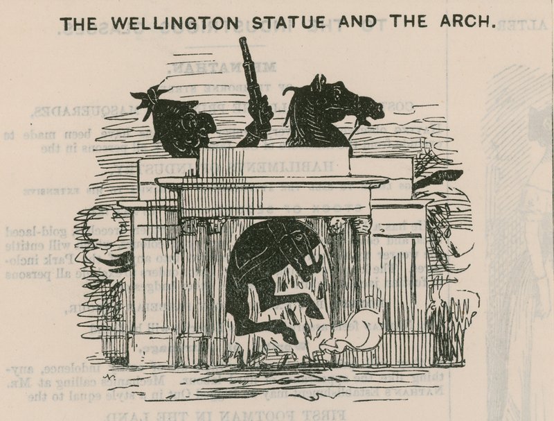 Het Wellington standbeeld en de Boog door English School
