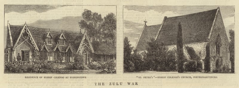 De Zoeloe Oorlog (gravure) door English School