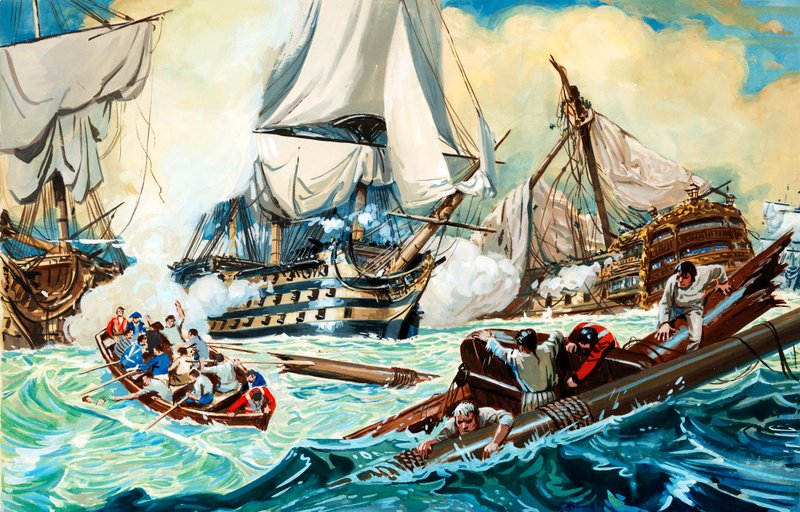 De Slag bij Trafalgar door English School
