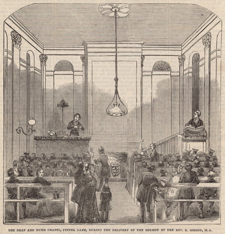 De kapel voor doven en slechthorenden, Fetter Lane door English School