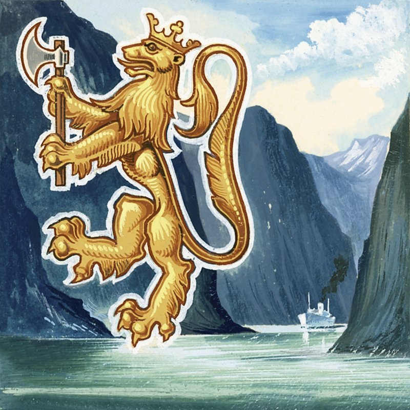 Het Embleem van Noorwegen door English School