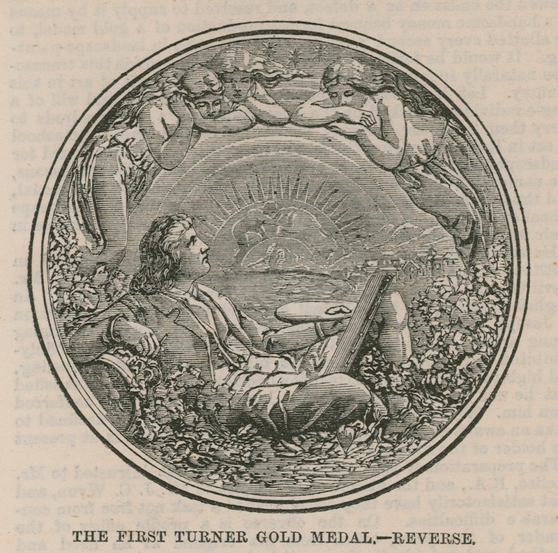 De eerste Turner Gouden Medaille (achterzijde) door English School
