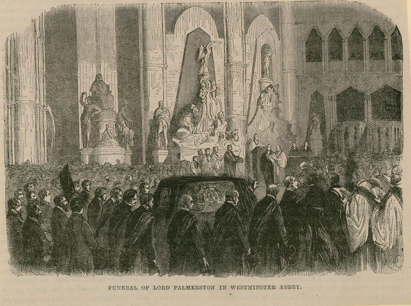 De begrafenis van Lord Palmerston door English School