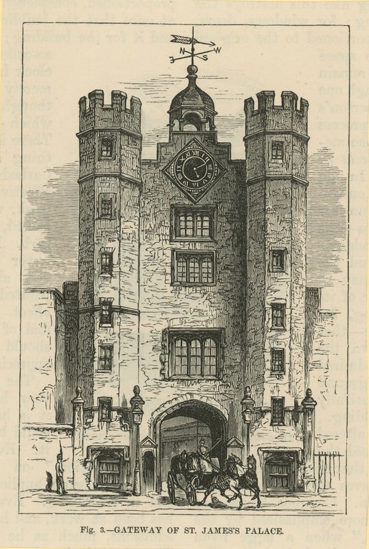 De poort van St Jamess Palace door English School