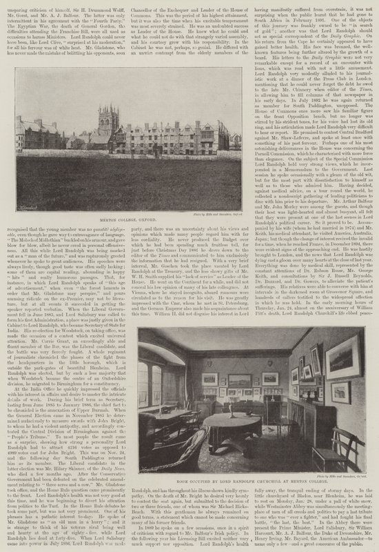 De overleden Lord Randolph Churchill door English School