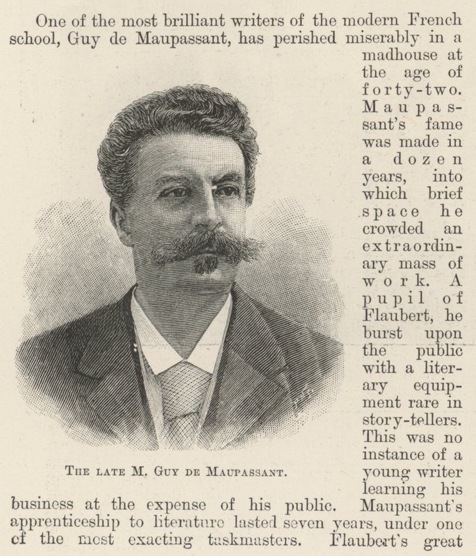 De overleden M Guy de Maupassant door English School