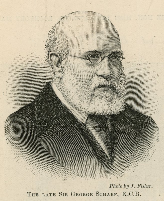 De overleden Sir George Scharf, KCB door English School