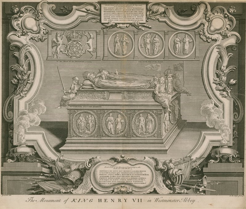 Het monument van Koning Hendrik VII door English School