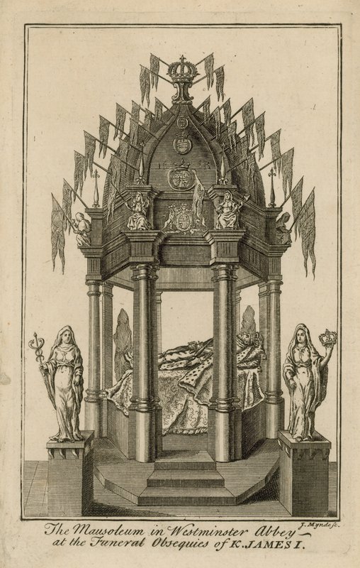 Het monument voor Koning James I door English School