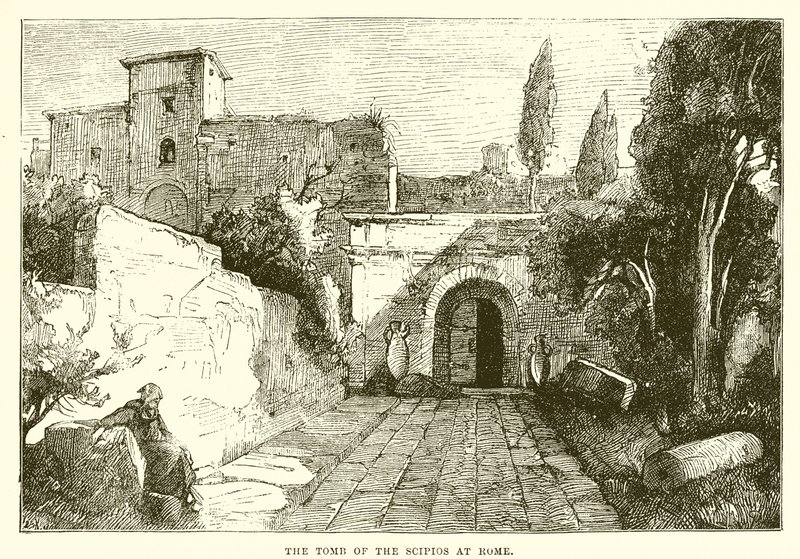 Het graf van de Scipios in Rome door English School