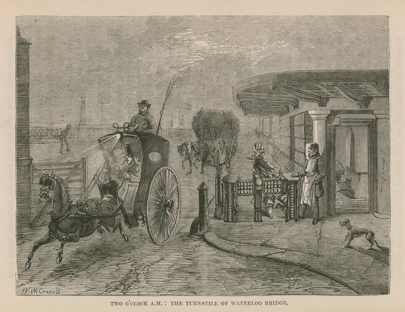 Het draaikruis van de Waterloo Bridge door English School