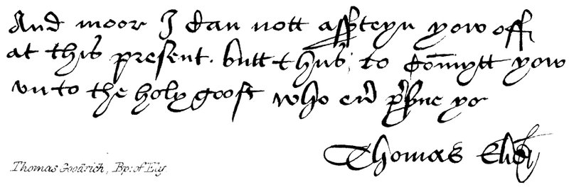 Thomas Goodrich, Bisschop van Ely door English School