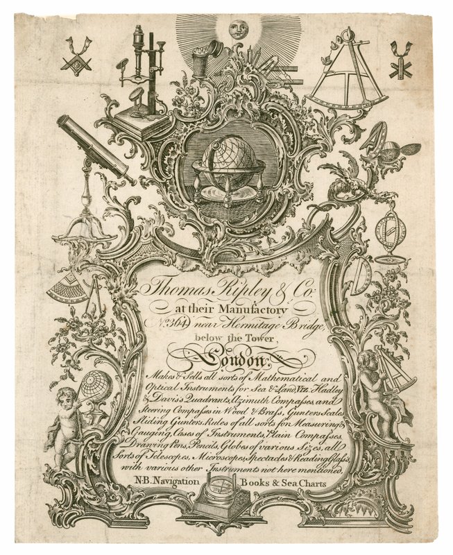 Thomas Ripley & Co, handelskaart door English School