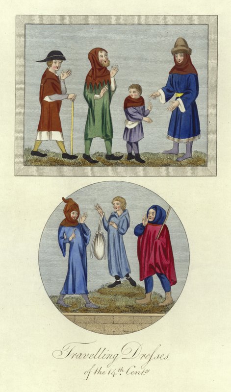 Reiskleding van de 14e eeuw door English School